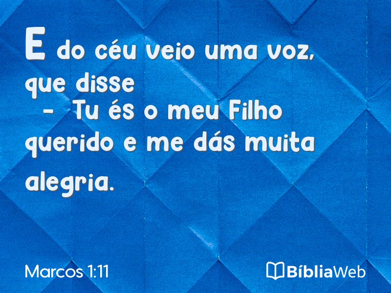 Marcos 1:11 em imagem para compartilhar