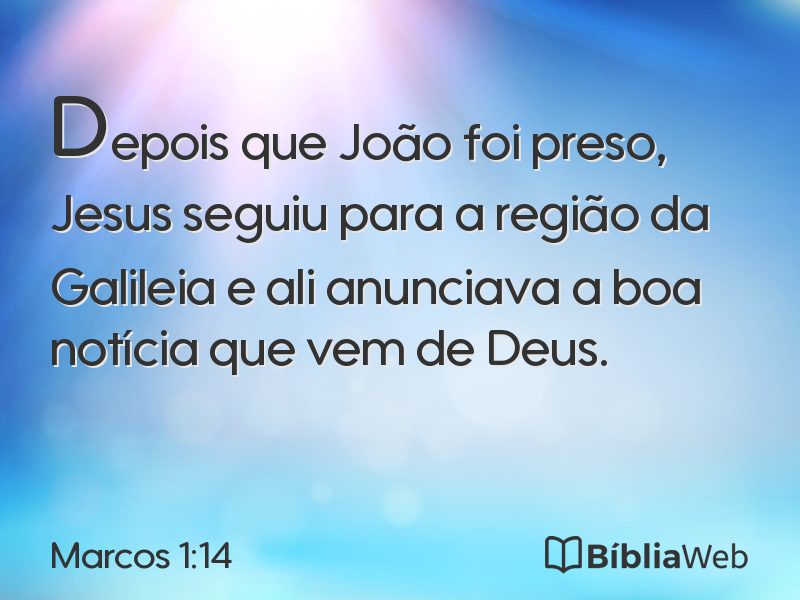 Marcos 1:14 em imagem para compartilhar