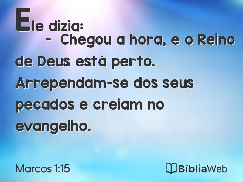 Marcos 1:15 em imagem para compartilhar
