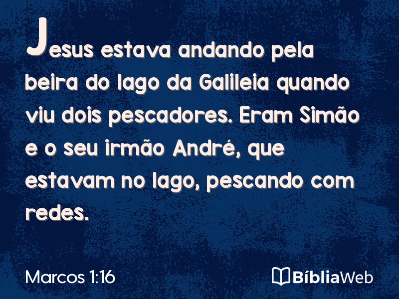 Marcos 1:16 em imagem para compartilhar