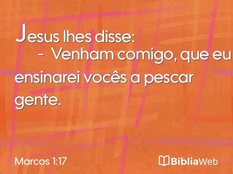 Marcos 1:17 em imagem para compartilhar