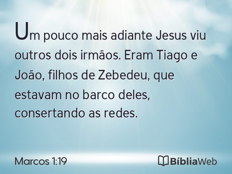 Marcos 1:19 em imagem para compartilhar