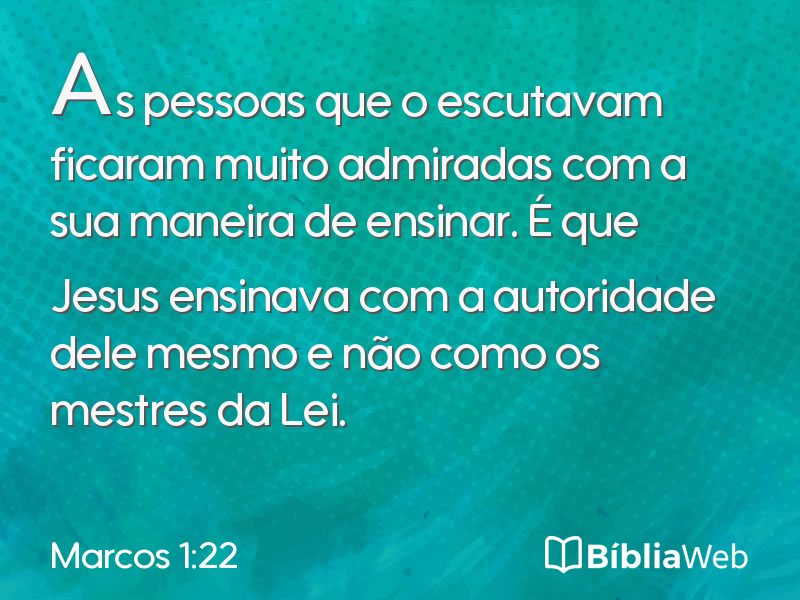 Marcos 1:22 em imagem para compartilhar
