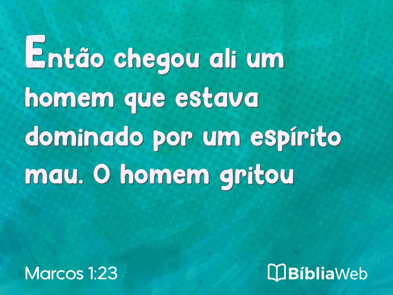 Marcos 1:23 em imagem para compartilhar