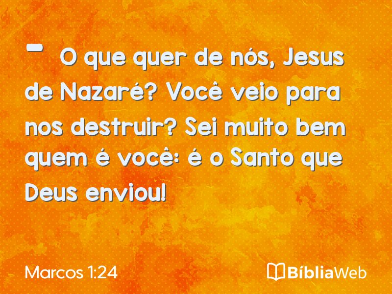 Marcos 1:24 em imagem para compartilhar