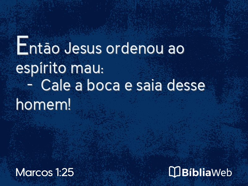 Marcos 1:25 em imagem para compartilhar