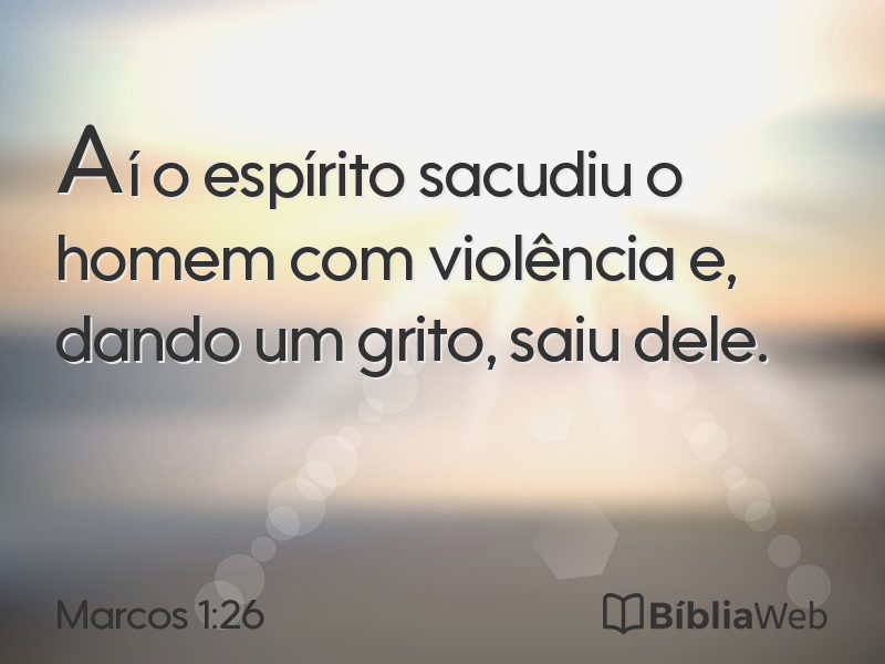Marcos 1:26 em imagem para compartilhar