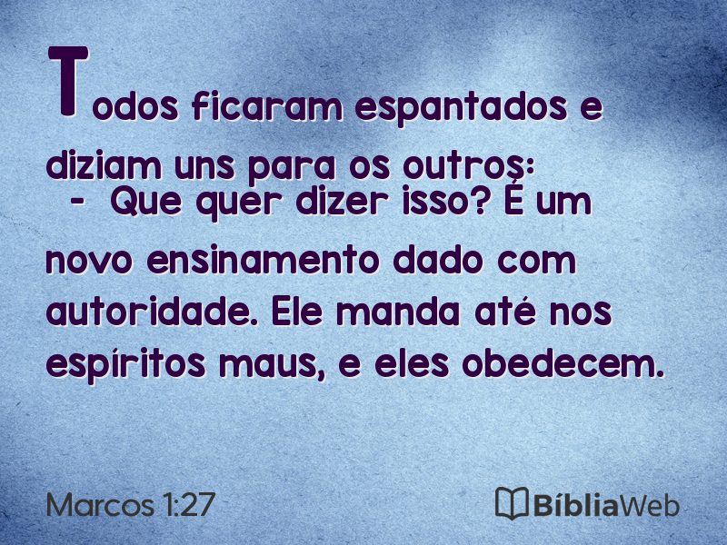 Marcos 1:27 em imagem para compartilhar