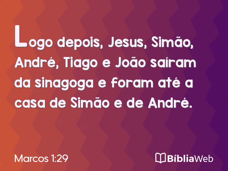 Marcos 1:29 em imagem para compartilhar