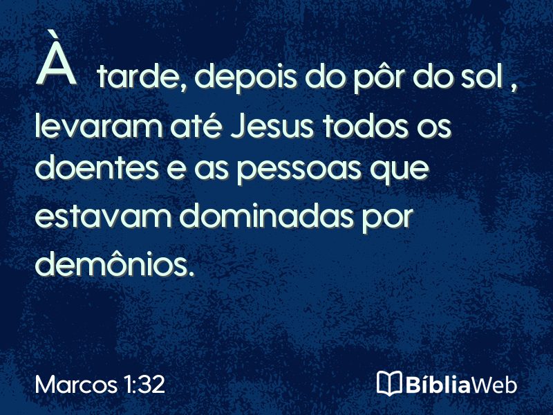 Marcos 1:32 em imagem para compartilhar