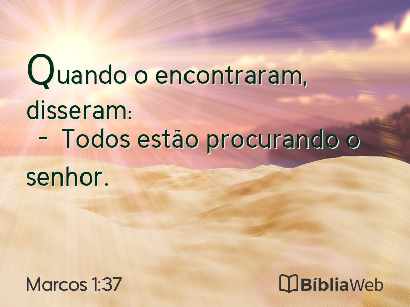 Marcos 1:37 em imagem para compartilhar