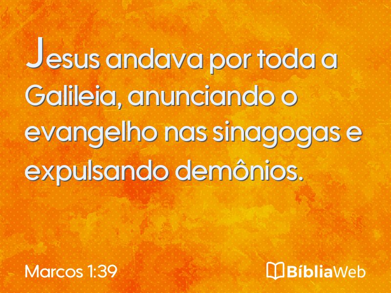 Marcos 1:39 em imagem para compartilhar