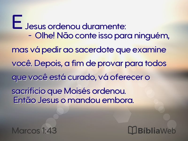 Marcos 1:43 em imagem para compartilhar