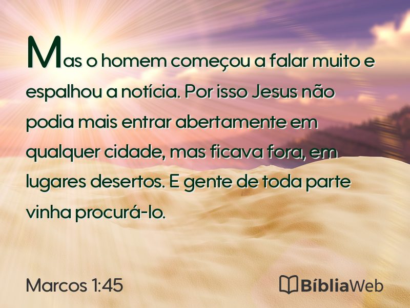 Marcos 1:45 em imagem para compartilhar