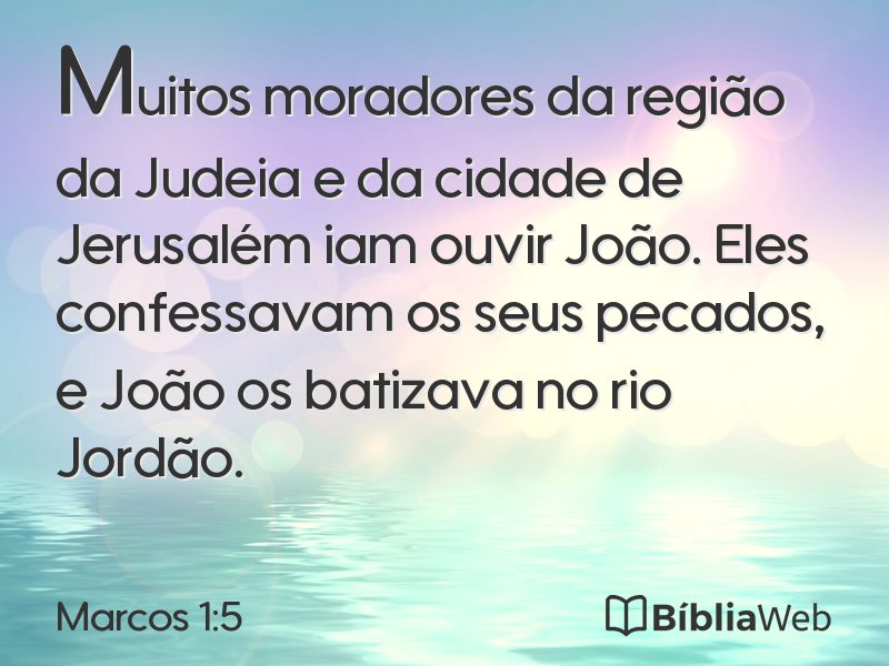 Marcos 1:5 em imagem para compartilhar