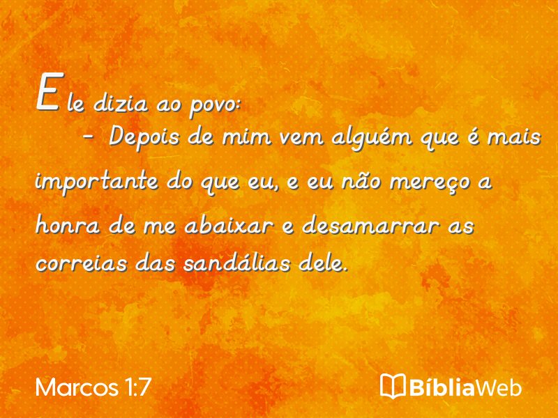 Marcos 1:7 em imagem para compartilhar