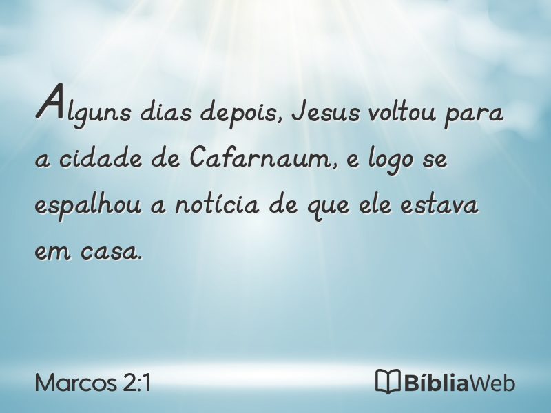 Marcos 2:1 em imagem para compartilhar