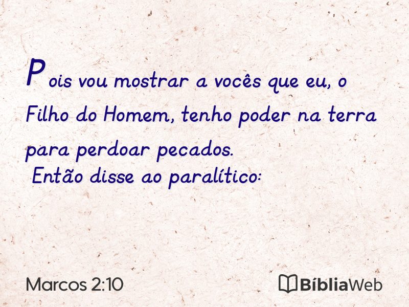 Marcos 2:10 em imagem para compartilhar