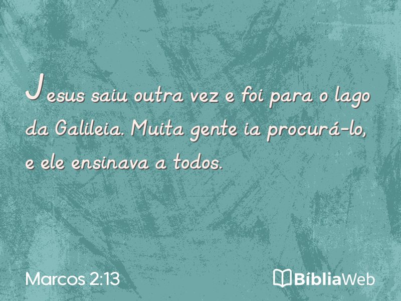 Marcos 2:13 em imagem para compartilhar
