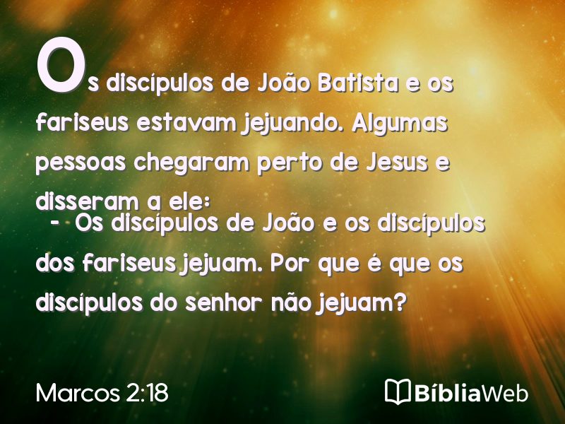 Marcos 2:18 em imagem para compartilhar