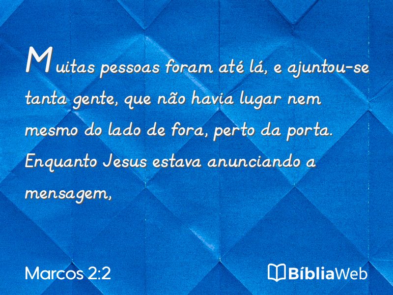 Marcos 2:2 em imagem para compartilhar