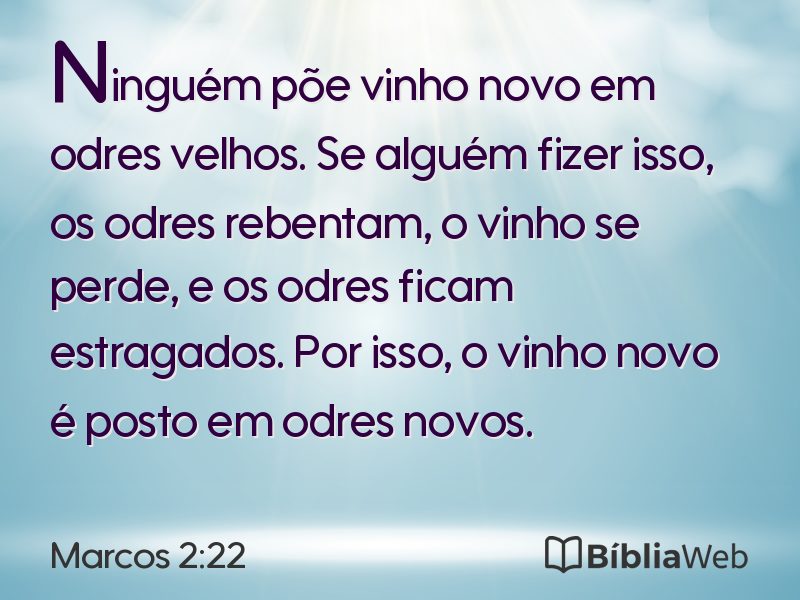 Marcos 2:22 em imagem para compartilhar