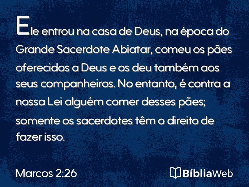 Marcos 2:26 em imagem para compartilhar
