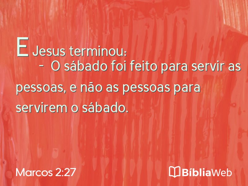 Marcos 2:27 em imagem para compartilhar