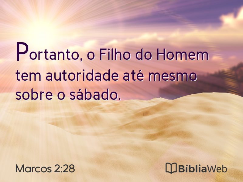 Marcos 2:28 em imagem para compartilhar