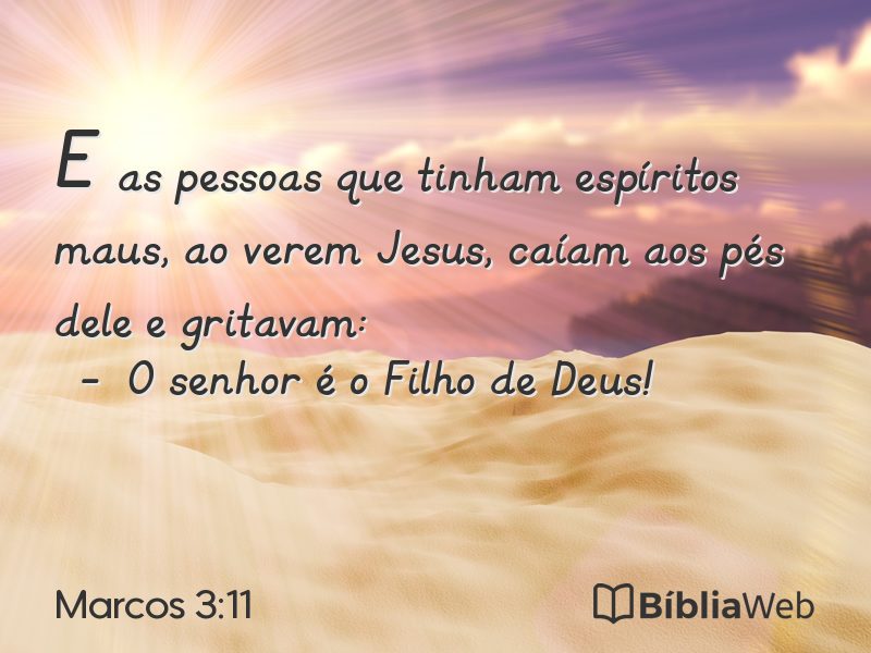 Marcos 3:11 em imagem para compartilhar