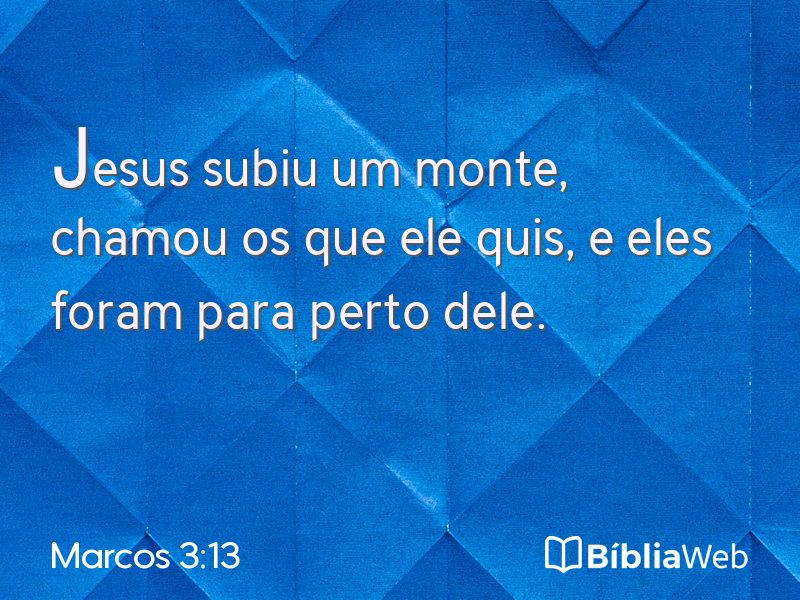 Marcos 3:13 em imagem para compartilhar