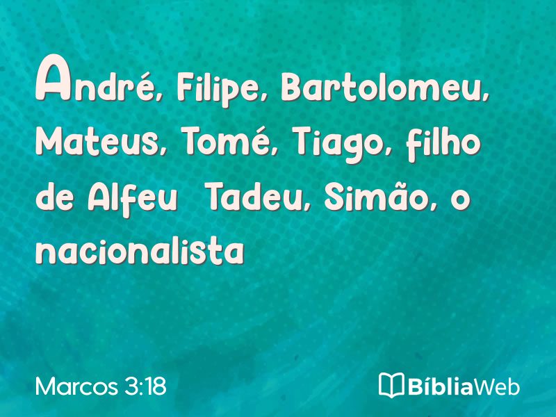 Marcos 3:18 em imagem para compartilhar