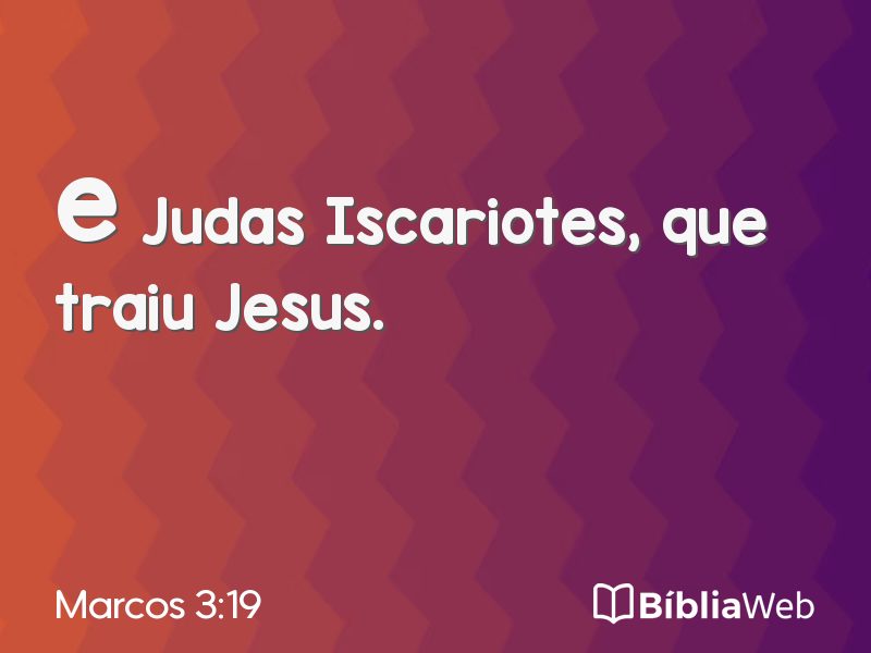 Marcos 3:19 em imagem para compartilhar