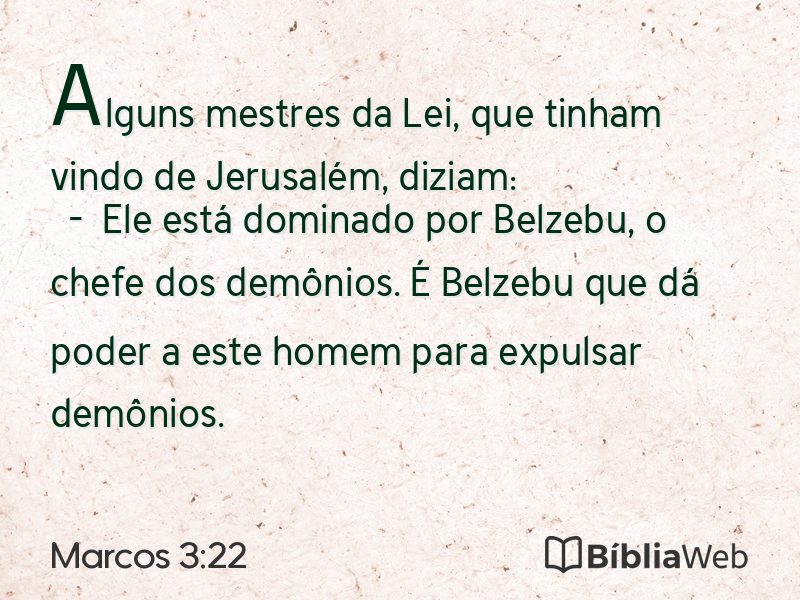 Marcos 3:22 em imagem para compartilhar