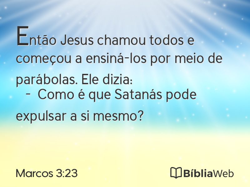 Marcos 3:23 em imagem para compartilhar