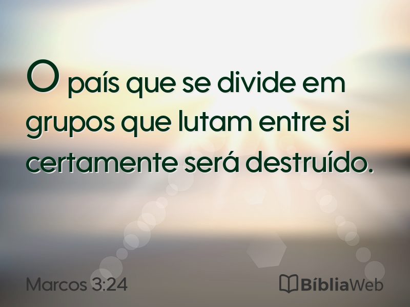 Marcos 3:24 em imagem para compartilhar