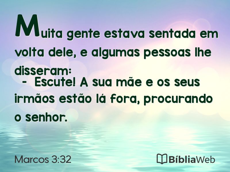 Marcos 3:32 em imagem para compartilhar