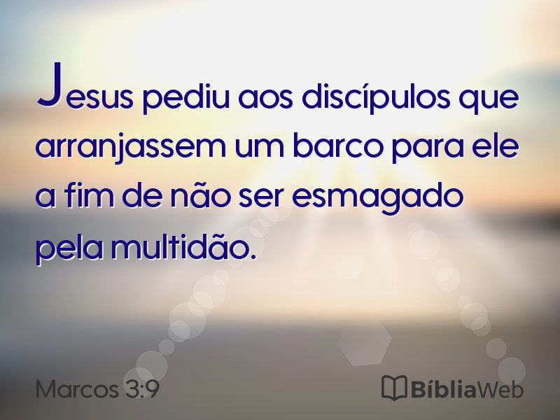 Marcos 3:9 em imagem para compartilhar