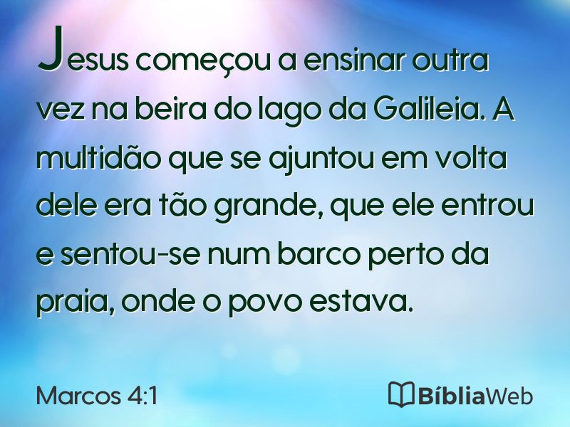 Marcos 4:1 em imagem para compartilhar