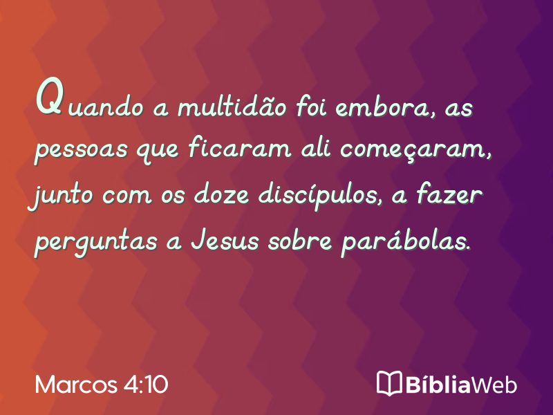 Marcos 4:10 em imagem para compartilhar
