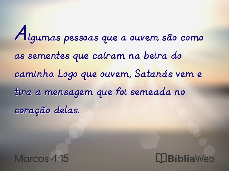 Marcos 4:15 em imagem para compartilhar
