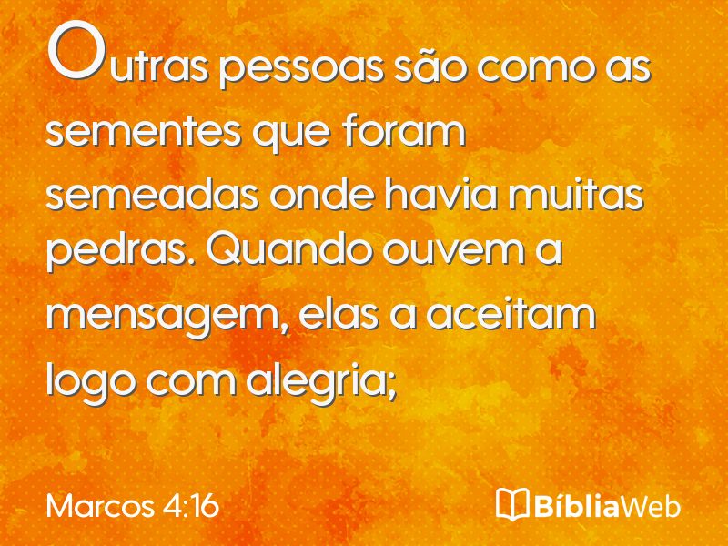 Marcos 4:16 em imagem para compartilhar