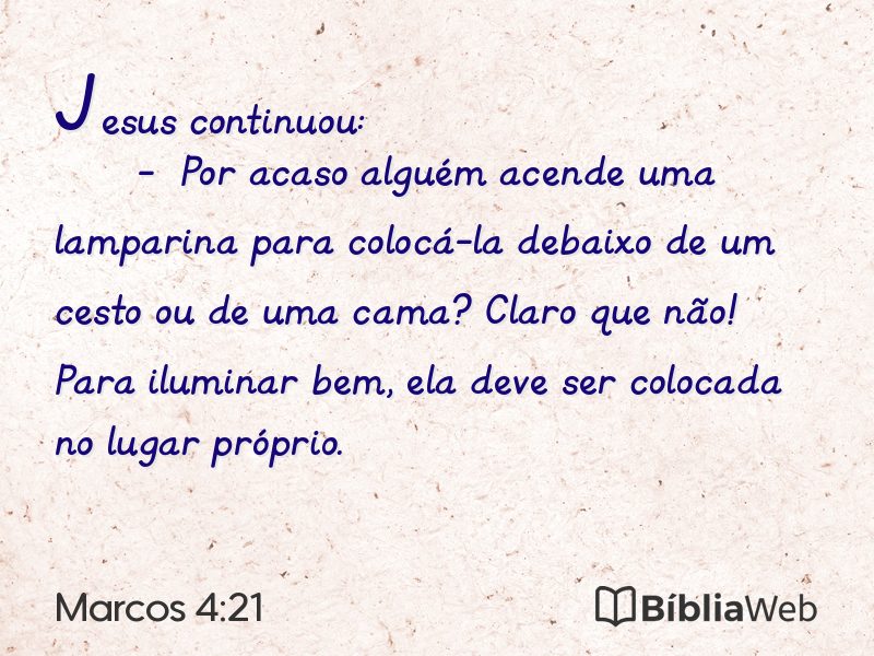 Marcos 4:21 em imagem para compartilhar