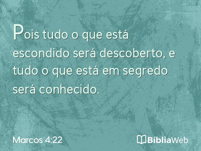 Marcos 4:22 em imagem para compartilhar