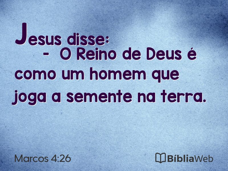 Marcos 4:26 em imagem para compartilhar