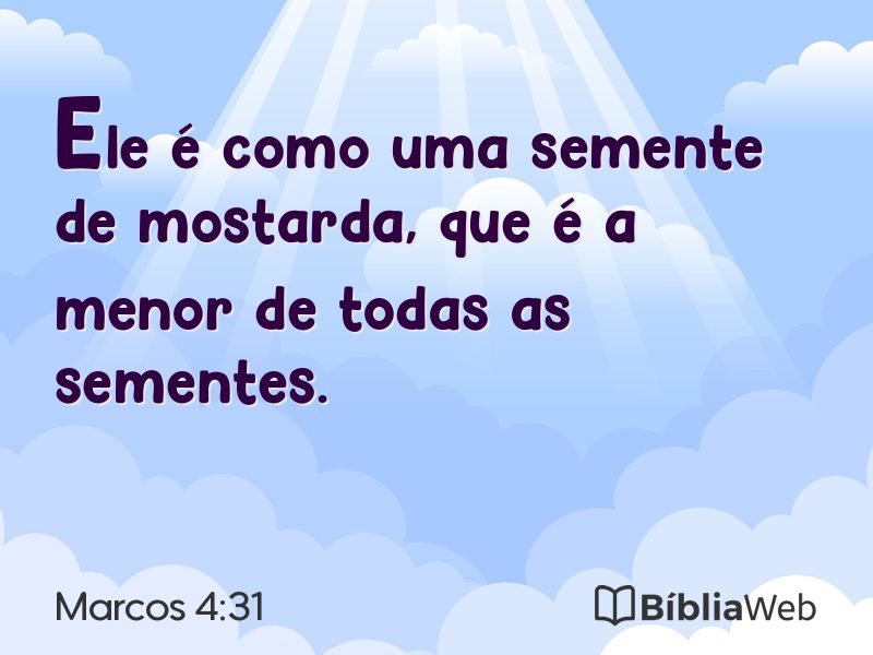 Marcos 4:31 em imagem para compartilhar