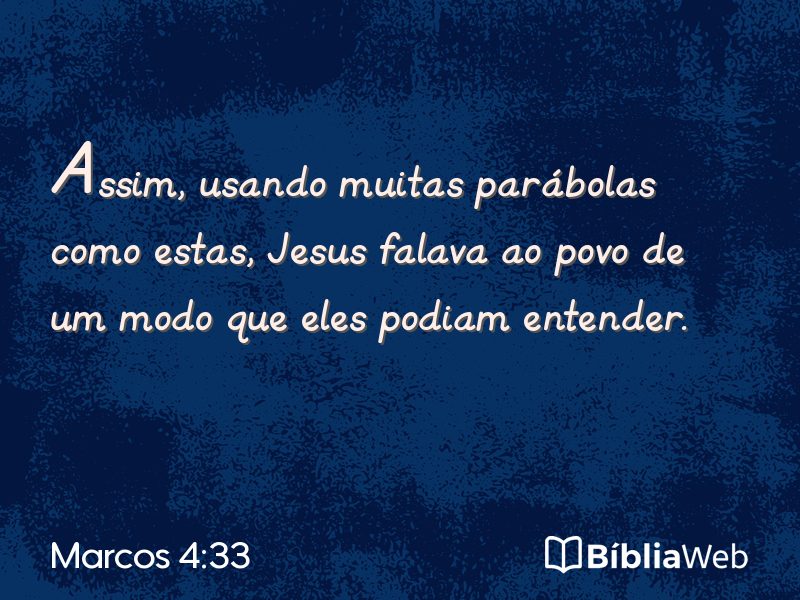 Marcos 4:33 em imagem para compartilhar