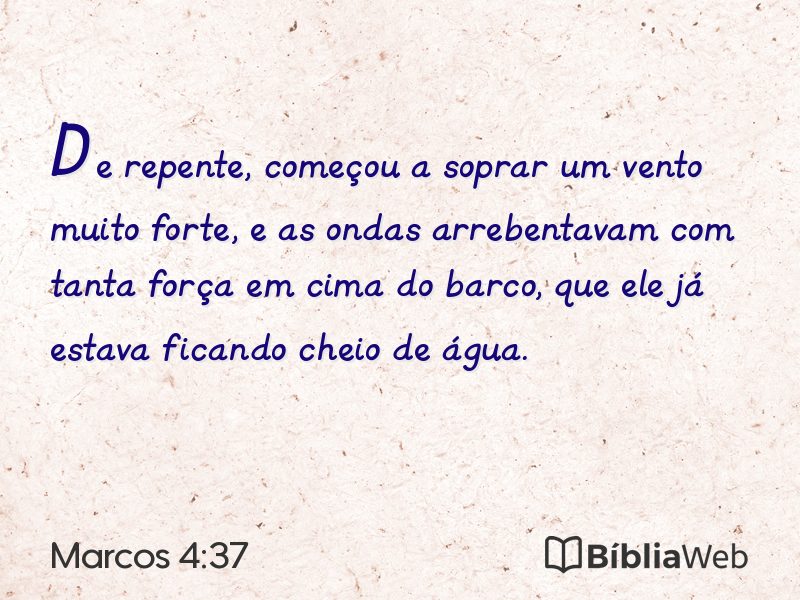 Marcos 4:37 em imagem para compartilhar