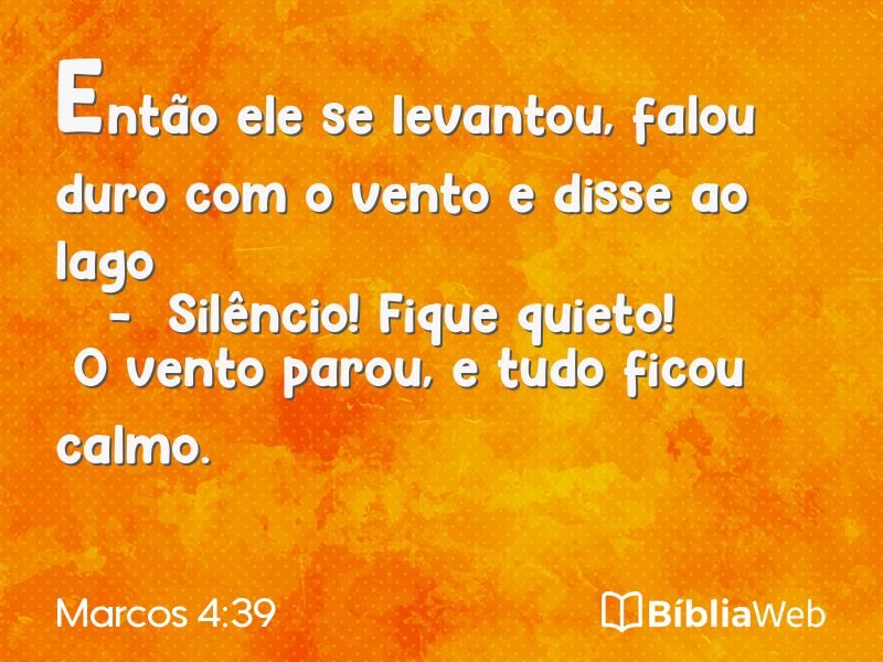 Marcos 4:39 em imagem para compartilhar