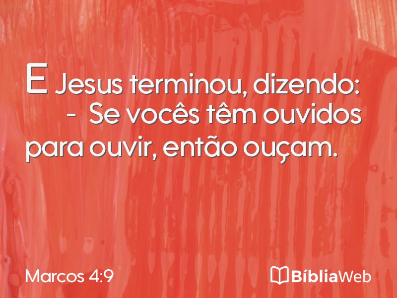 Marcos 4:9 em imagem para compartilhar